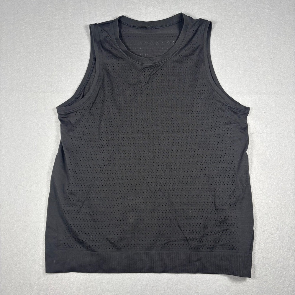 Lululemon Breeze By Muscle Tank Top Womens L Large Black Sleeveless Athletic Top